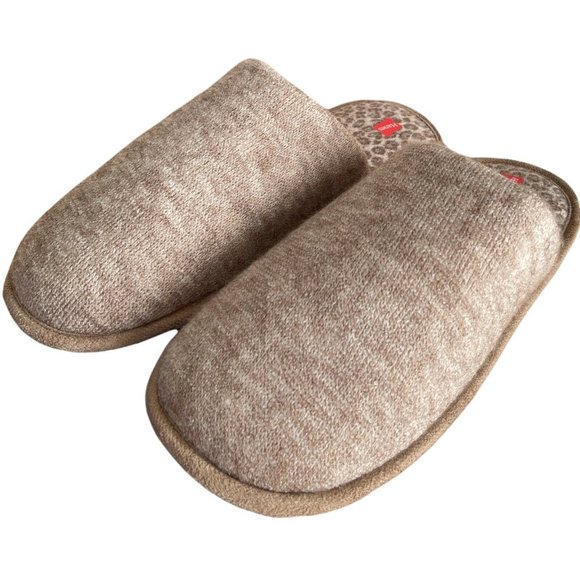 🌹Women’s Size L 8-9 Hanes Cotton Slip On Scuff Slipper with Memory Foam Tan - Picture 11 of 12